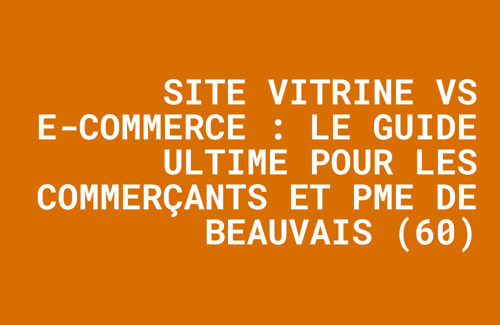 site vitrine ou e-commerce, choisir son site web, agence web beauvais, création site commerçant oise, site internet restaurant beauvais, boutique en ligne oise.